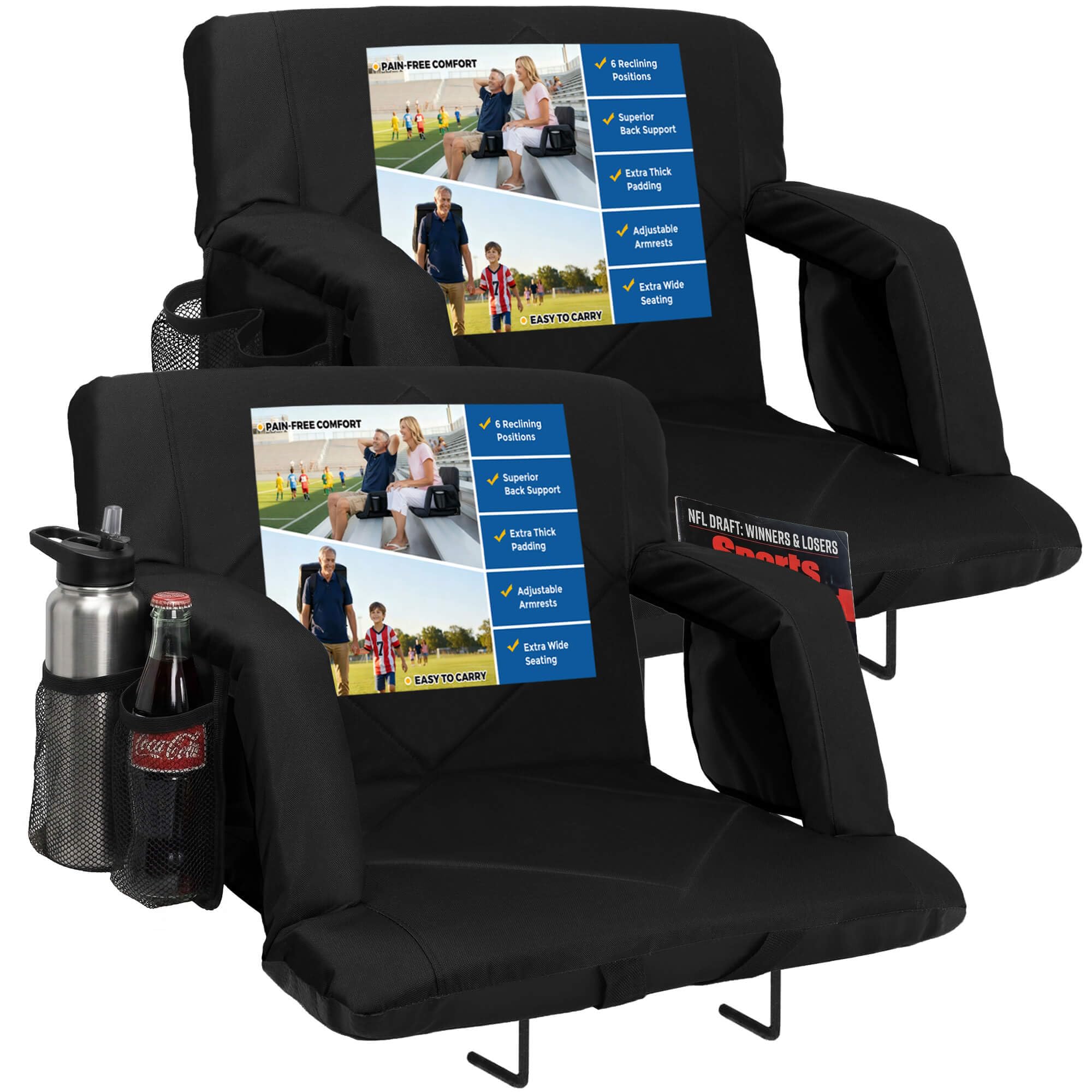 Amazon.com : Sheenive Stadium Seat with Back Support (2 Pack